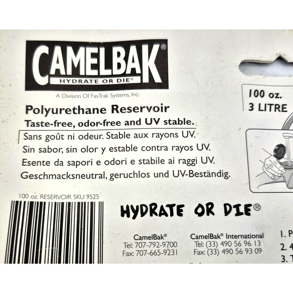 CamelBak 100oz 3 Liter Blue Reservoir Bladder LOT of 3 Tethered Screw Cap Unused - Picture 6 of 9